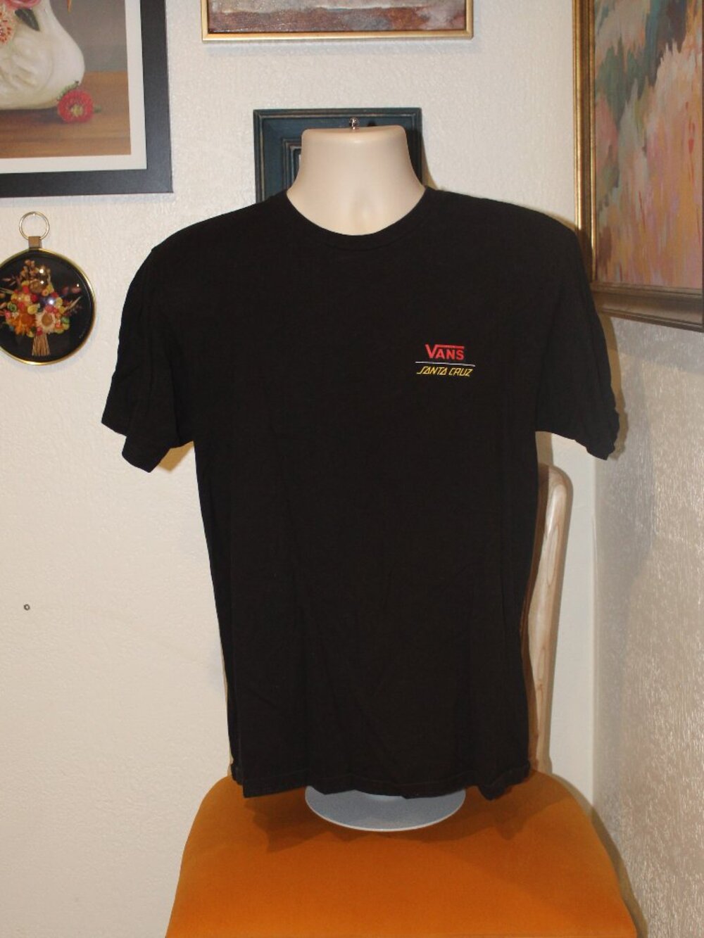 Vans x Santa Cruz Screaming Hand Off The Wall Black T-Shirt Men’s Medium